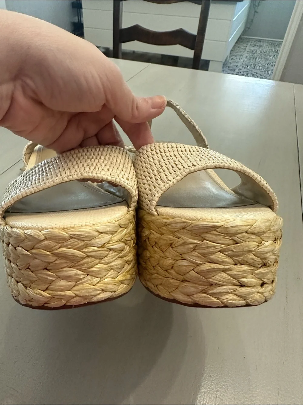 Sam Edelman April Platform Ankle Strap Sandals Sz 9 GUC- Like New